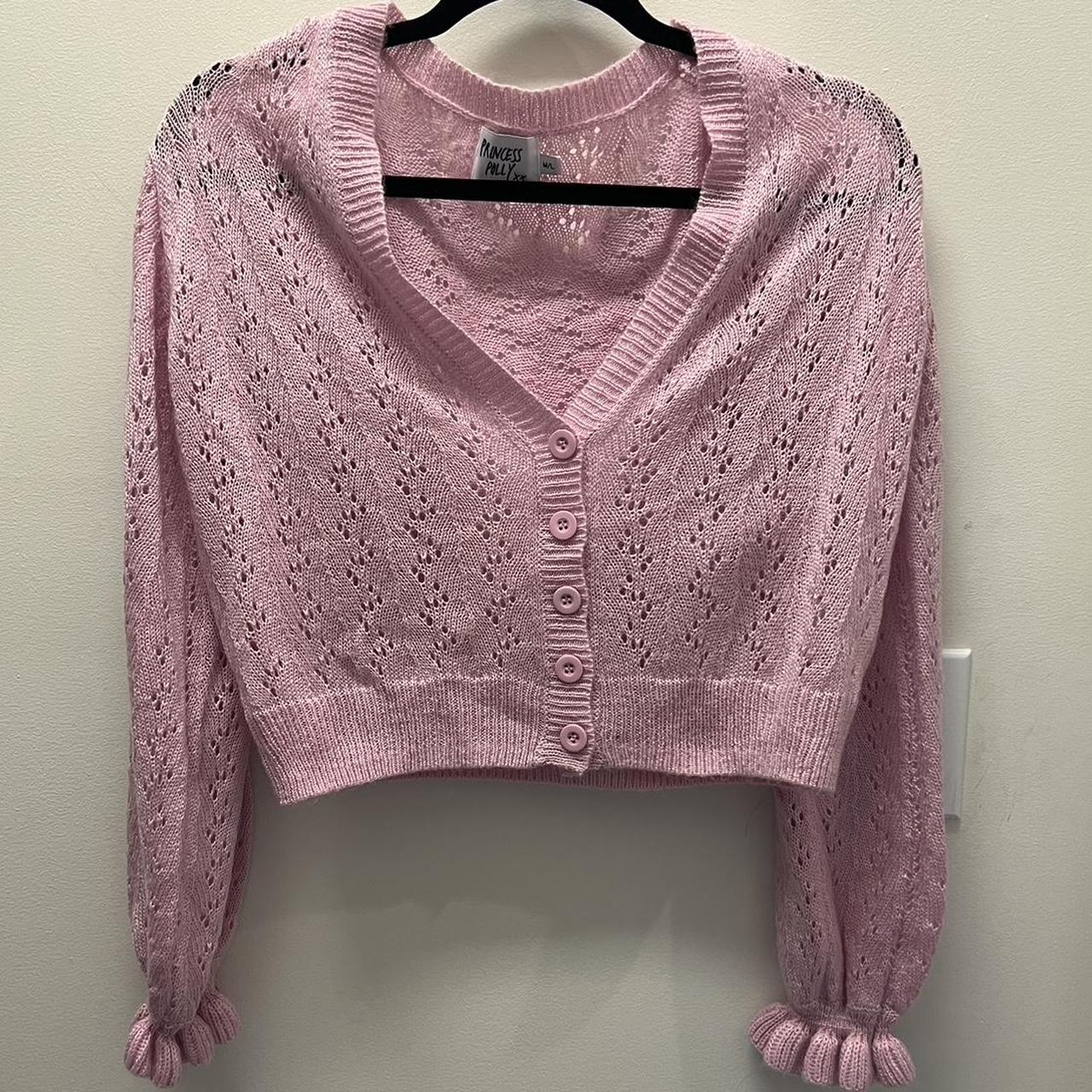 Princess Polly Women's Pink Cardigan Depop