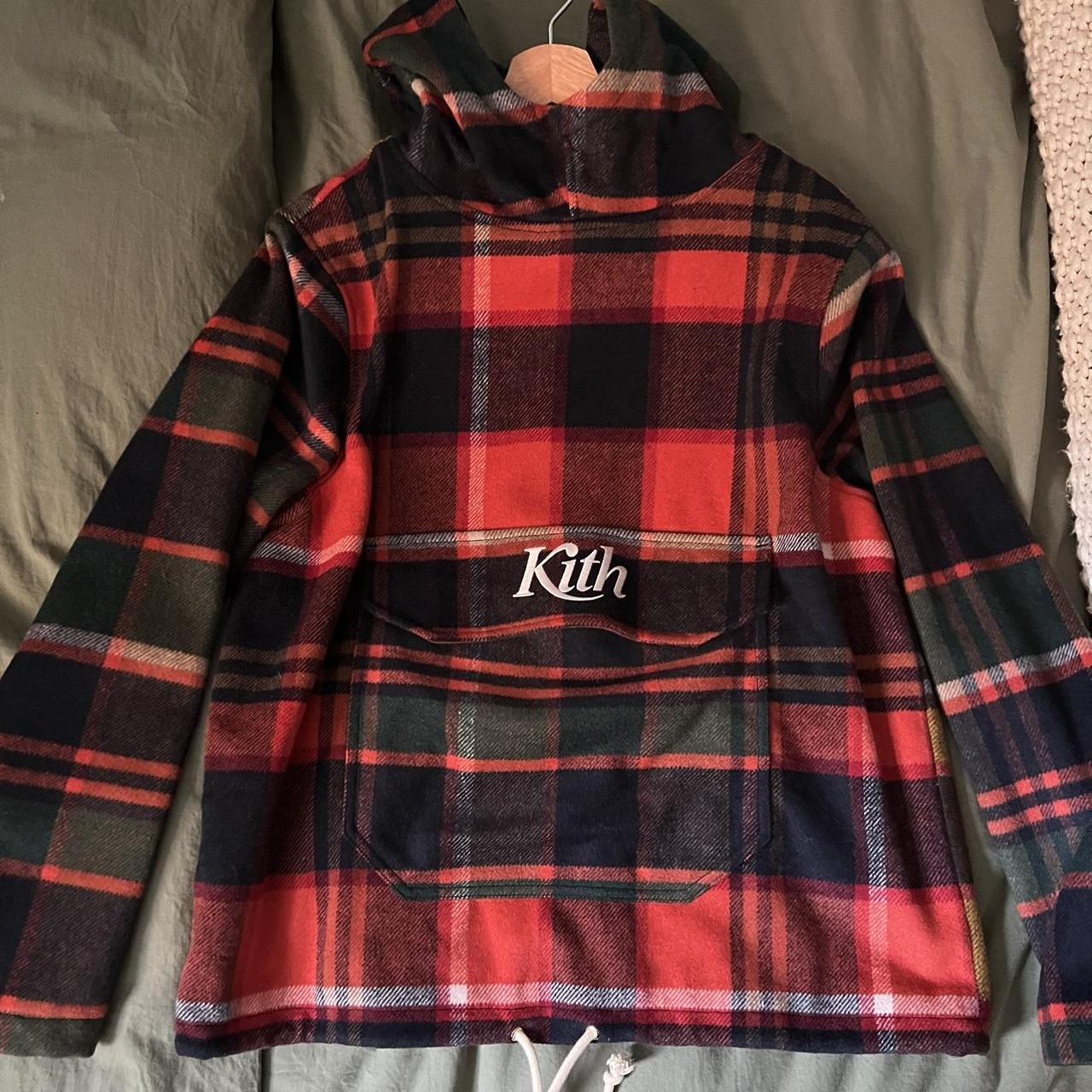 KITH Ronnie Fieg Plaid Flannel Hoodie Men s Size