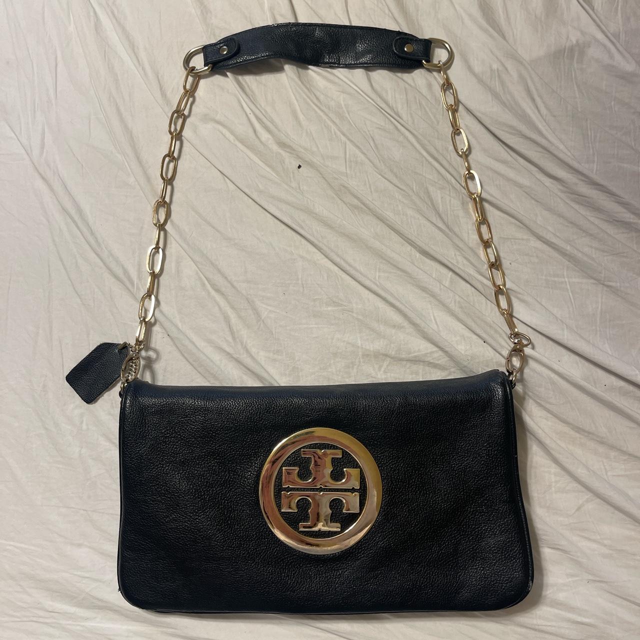 Tory Burch Women's Black and Gold Bag | Depop