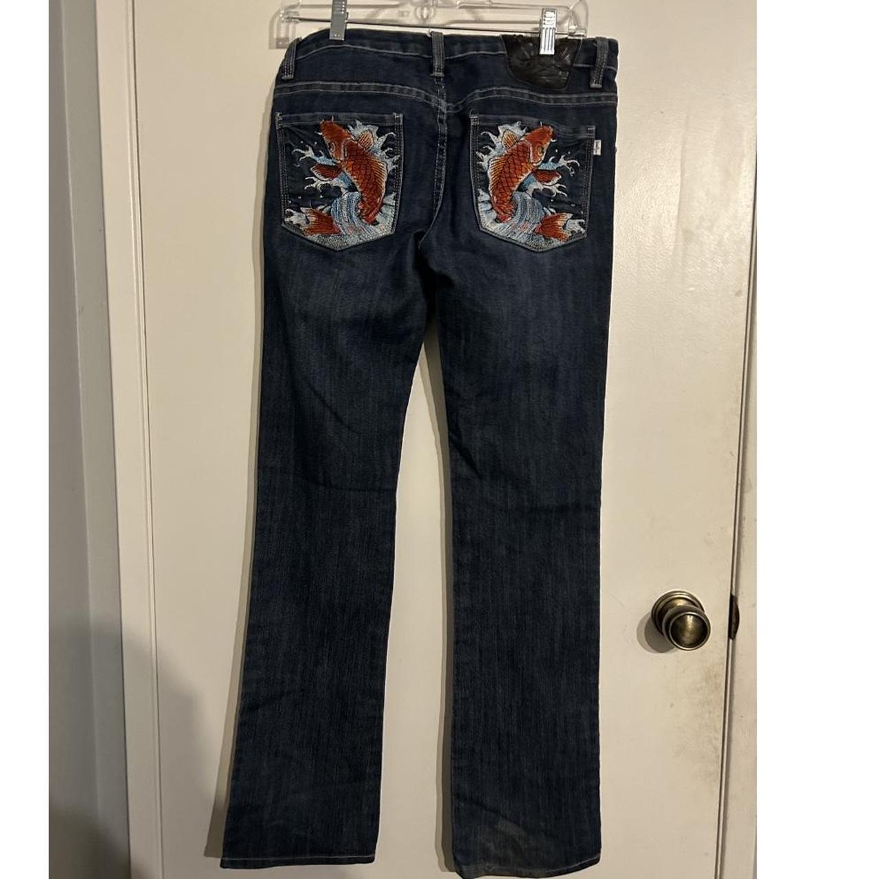 Vintage Ed Hardy Coy fish jeans *tab is peeling* Depop
