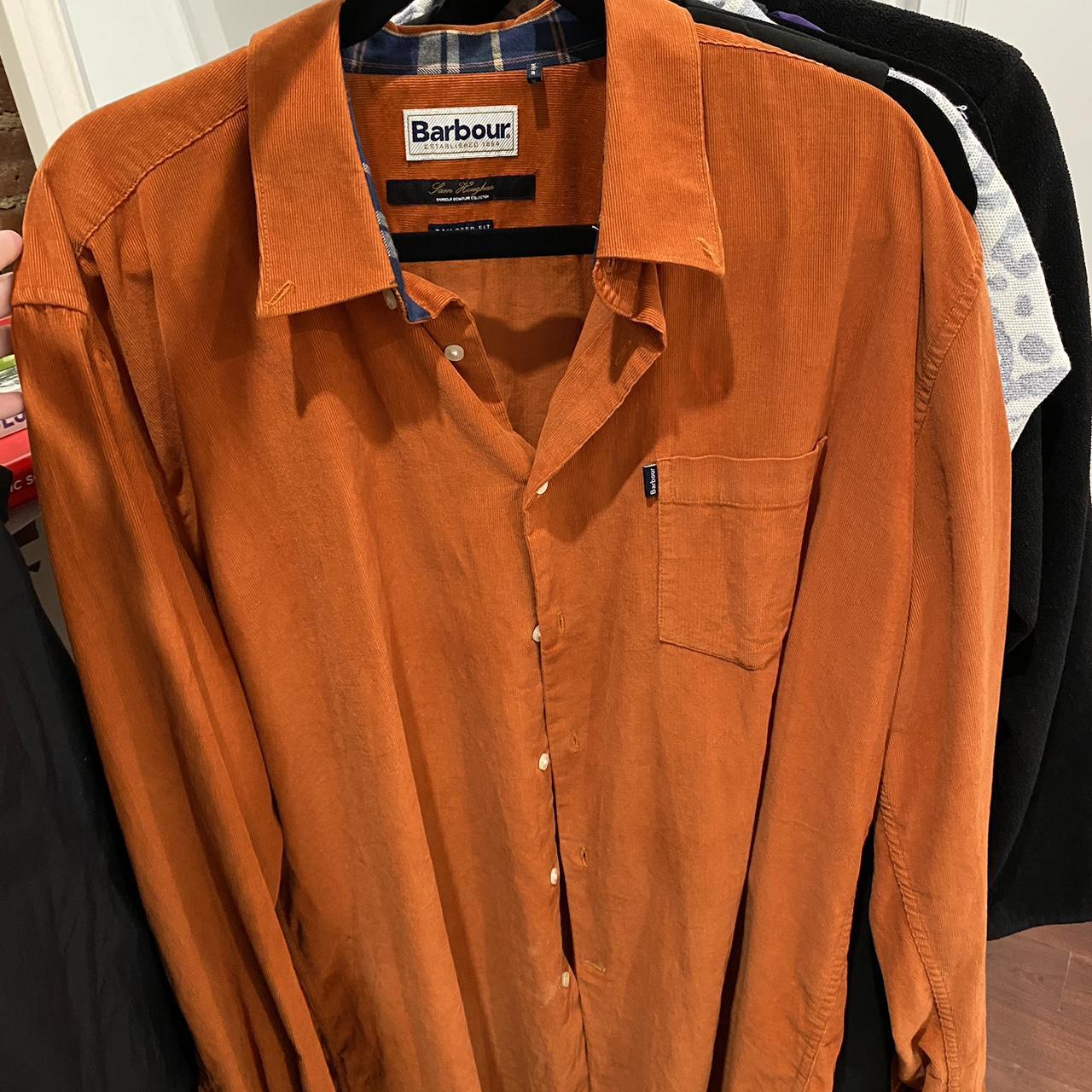 Barbour Men S Orange Shirt Depop