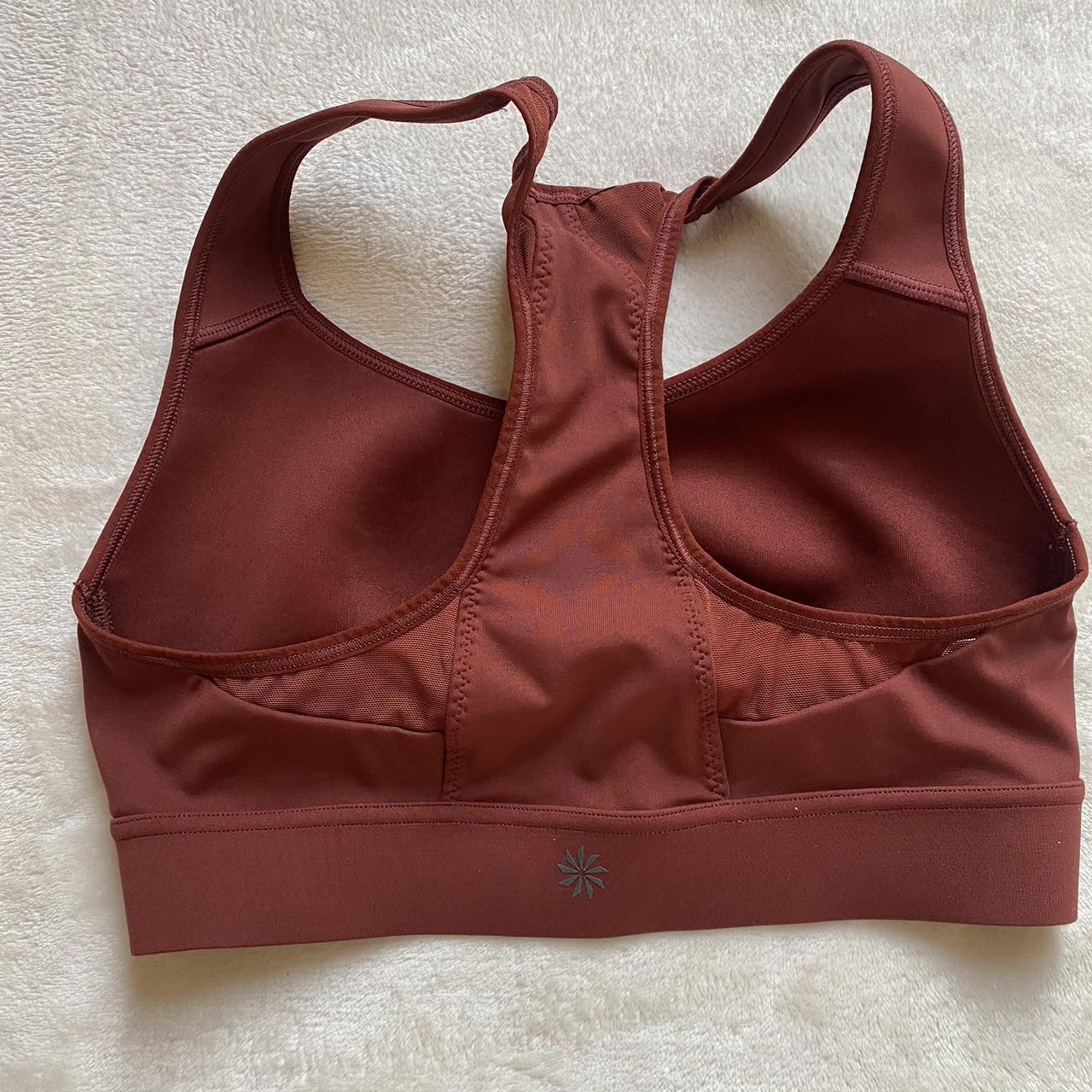 Athleta Women's Burgundy Bra | Depop