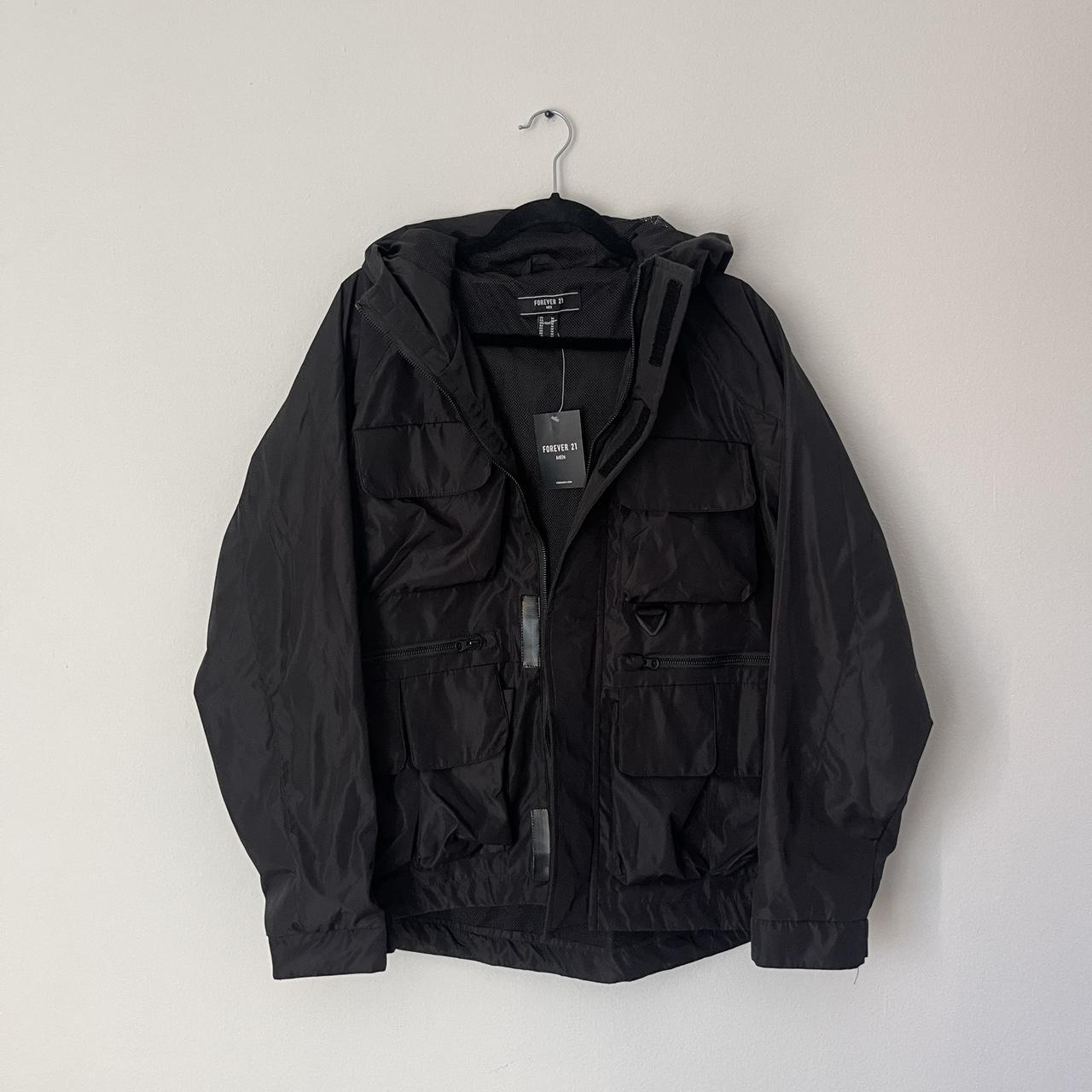 Black Utility windbreaker jacket Brand new with tag... - Depop