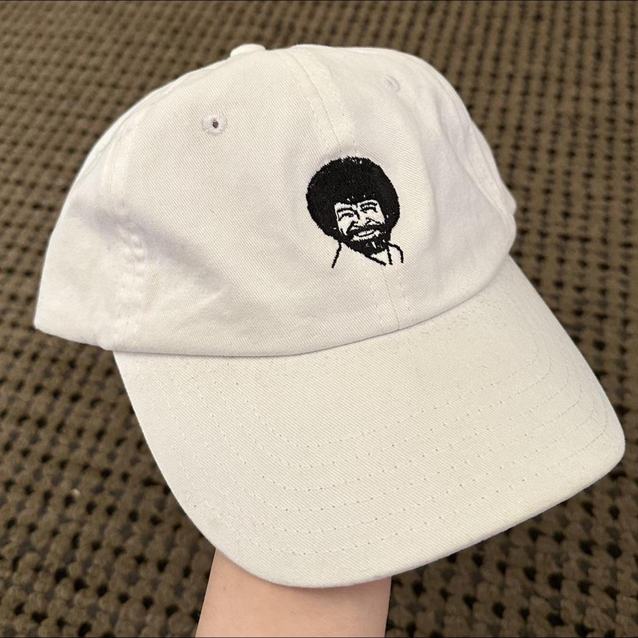 Brand new with tags embroidered Bob Ross white dad - Depop
