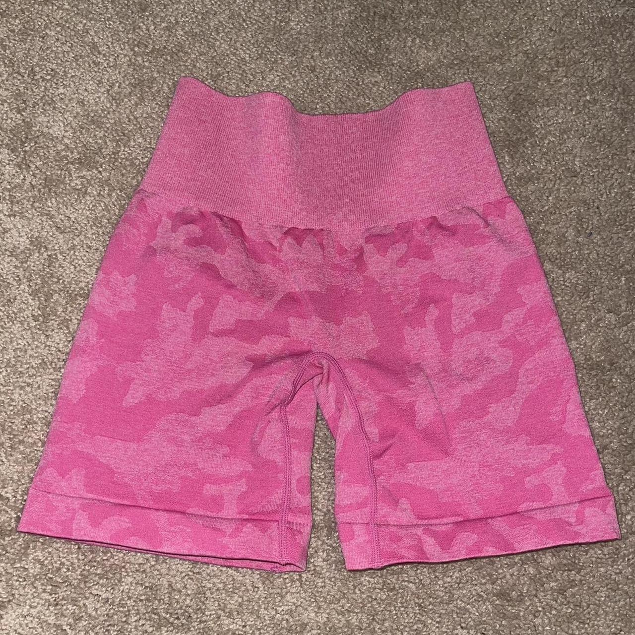 NVGTN bubblegum pink camo seamless shorts no flaws,... - Depop