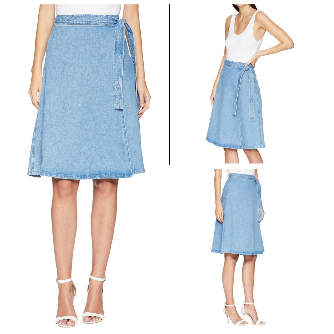 Kate spade denim outlet midi skirt