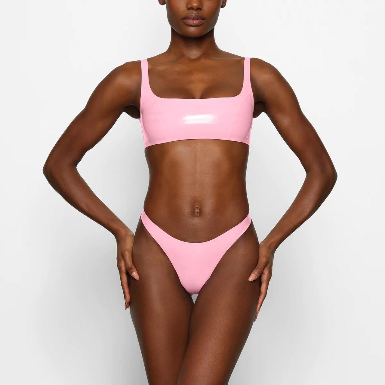 *SOLD* Latex Scoop Neck Bralette in buy Neon Blush