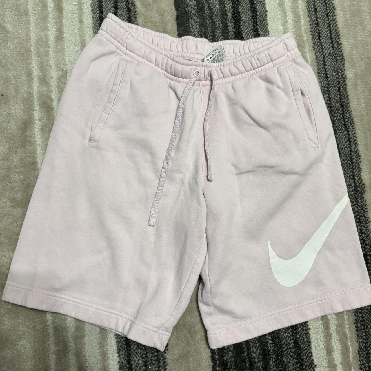 pink nike sweatshorts mens