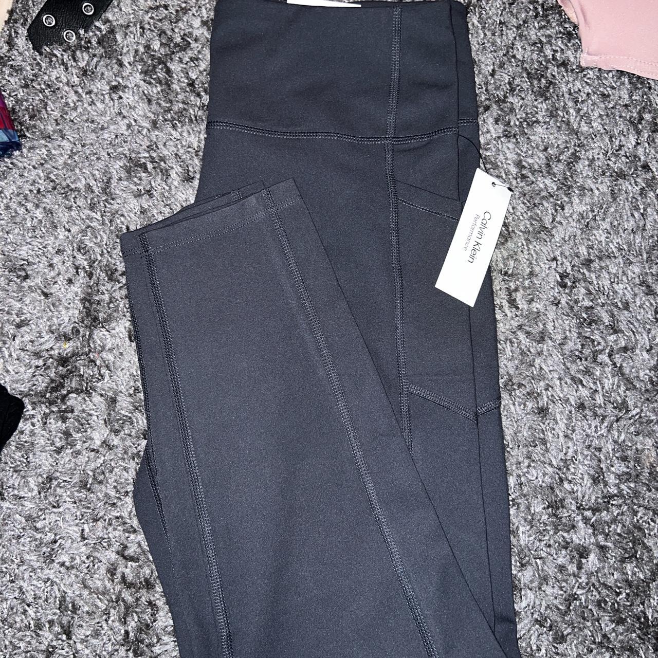 Calvin Klein Charcoal Gray Performance Sports Bra - Depop