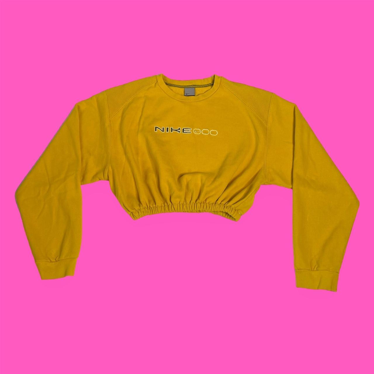 Nike crop top clearance yellow