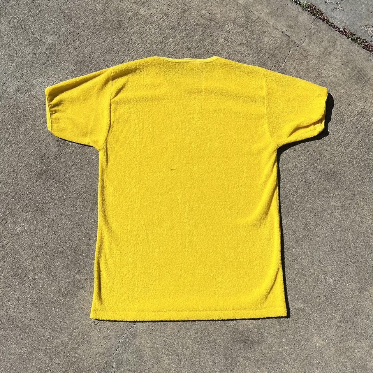 Vintage 1970s Sears Deadstock Yellow Terry Cloth... Depop