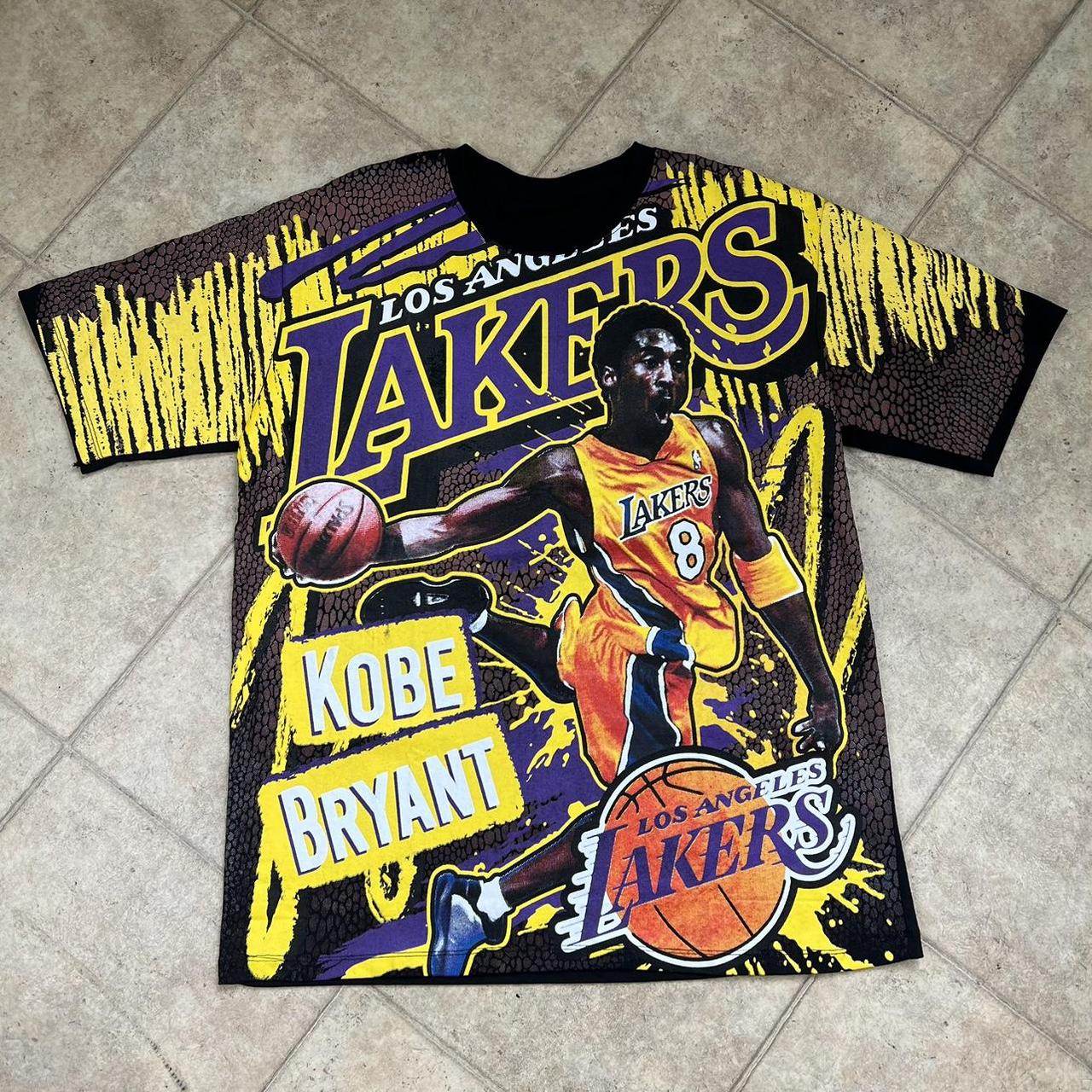 Vintage Kobe Bryant 8 Los Angeles Lakers Majestic - Depop