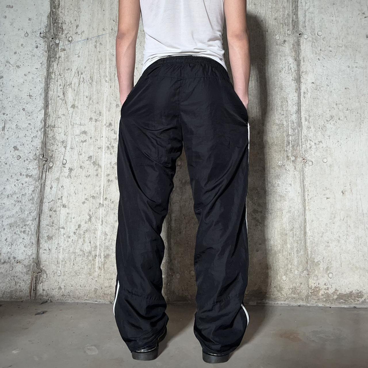 Y2k Black Baggy Wide Leg Track Pants Brand Danskin Depop