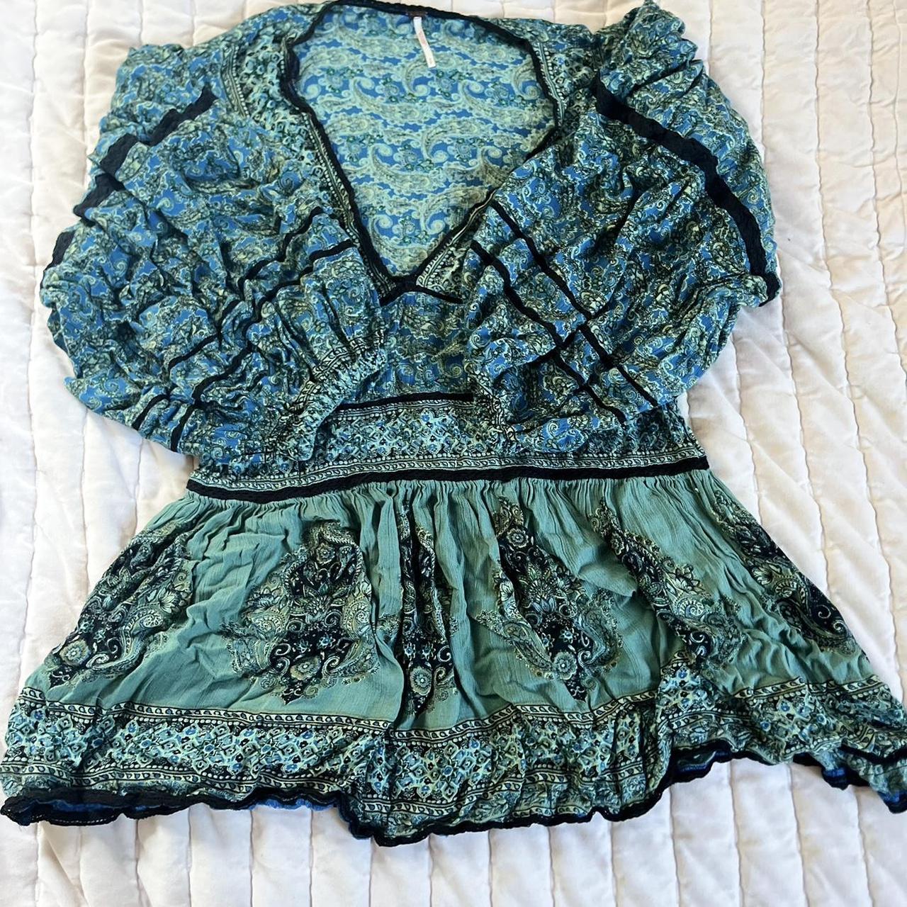 Lucky Brand boho dress. Size medium, never worn. - Depop