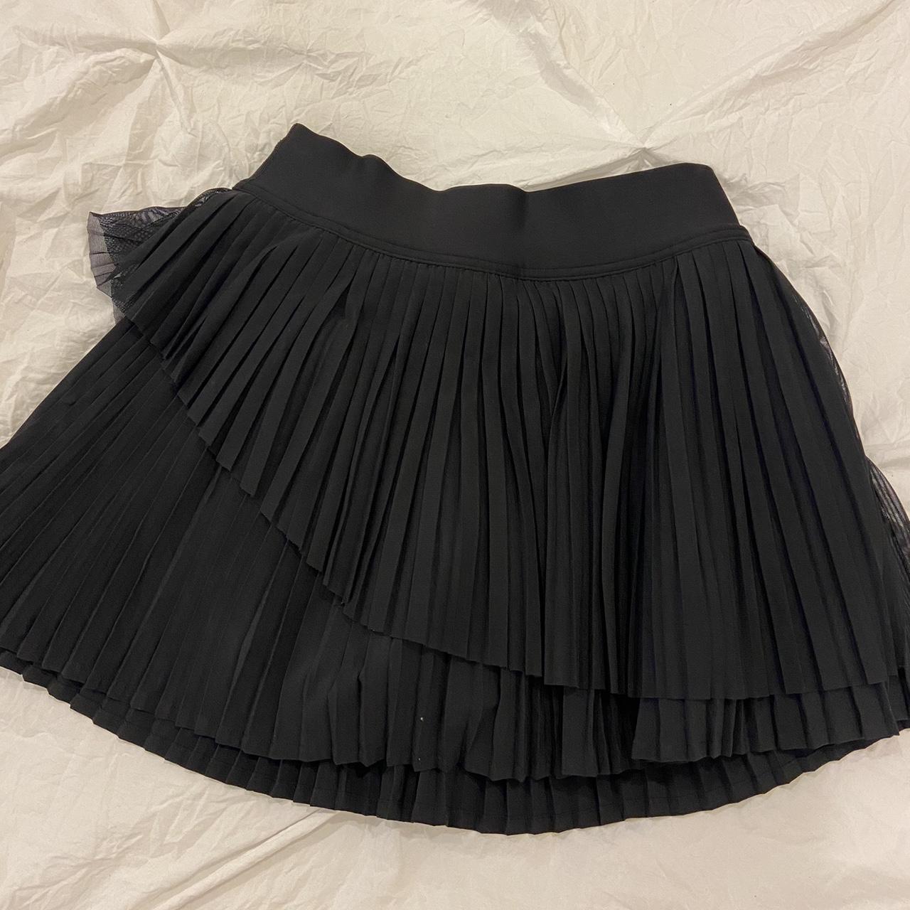 Tiered Pleats High-Rise Tennis Skirt