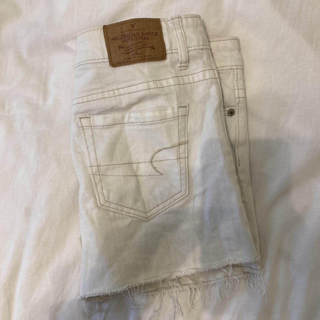 white american eagle mini skirt (denim) has some... - Depop