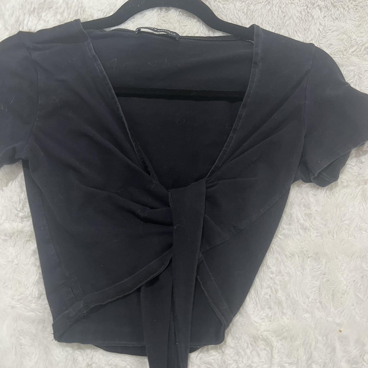 BLACK BRANDY WRAP TOP So cute goes with every... - Depop