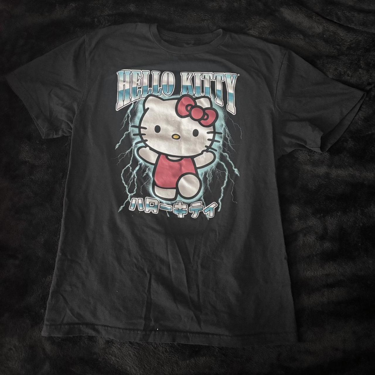 black hello kitty tee ☆ ★ ★ ☆ -so adorable, fits... - Depop