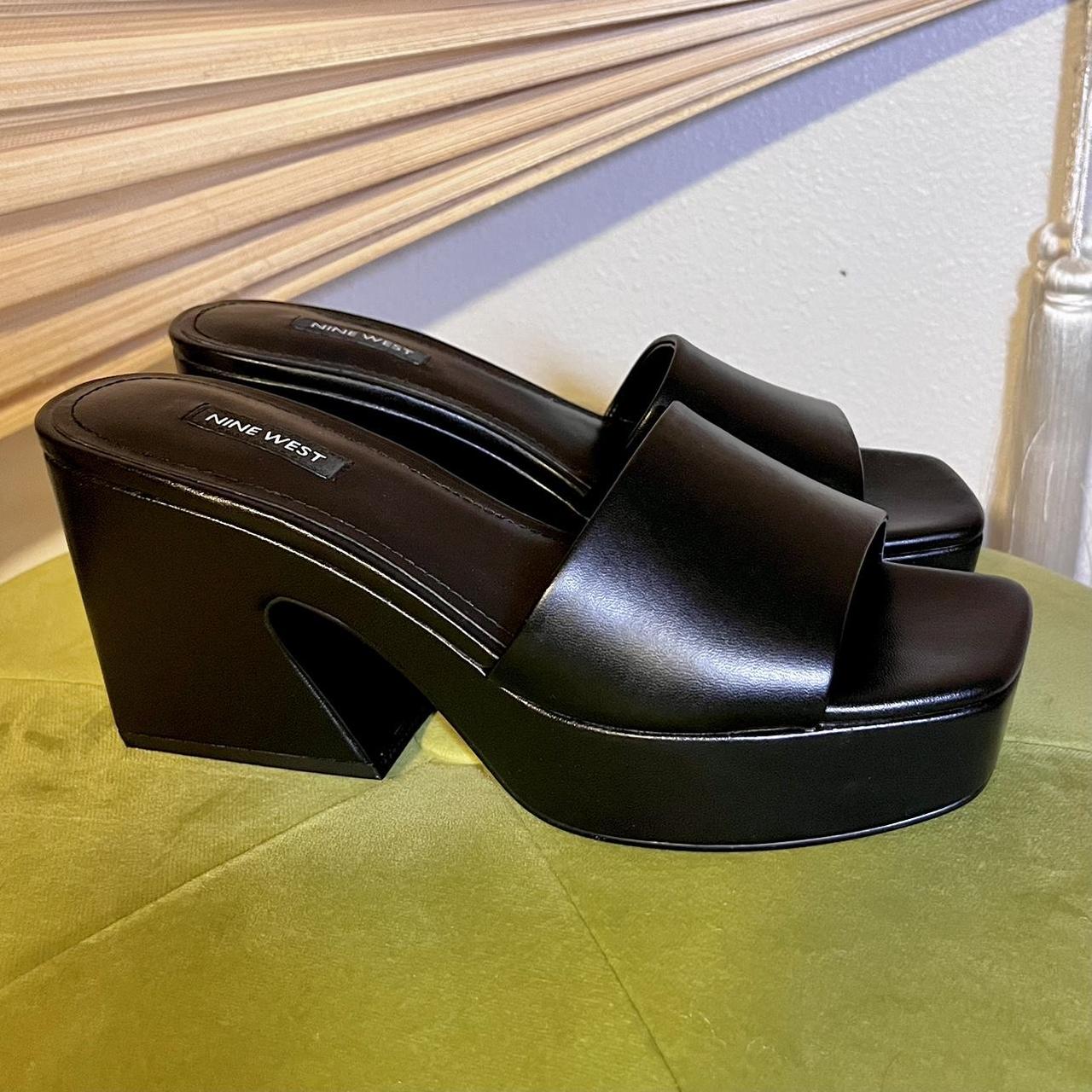 Vintage PLATFORM Black NINE WEST Sandals 🖤🍒 Such... - Depop