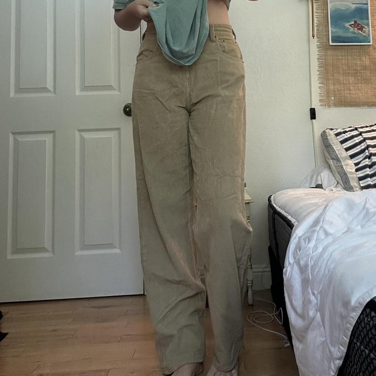 Motel tan corduroy pants with a baggy fit #corduroy