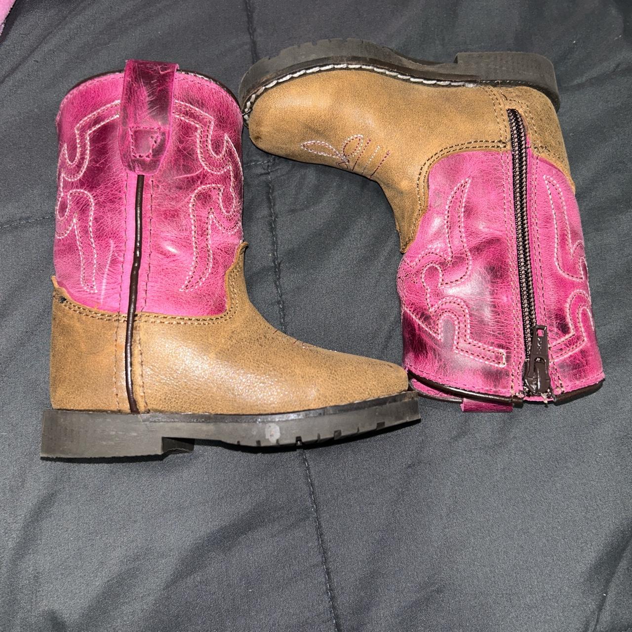 Shyanne Brown and Pink Boots Depop