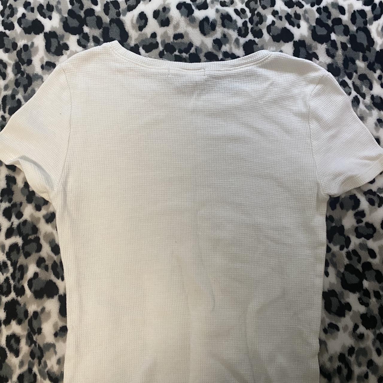 Forever 21 Women's White and Brown Crop-top | Depop