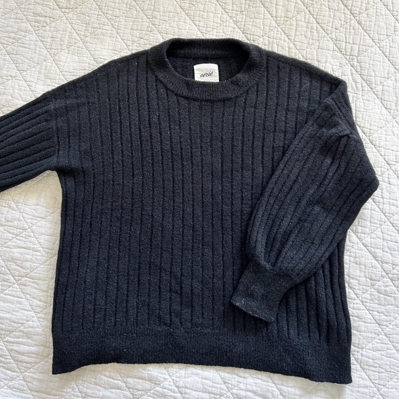 Too Plush Crewneck Sweater in Black