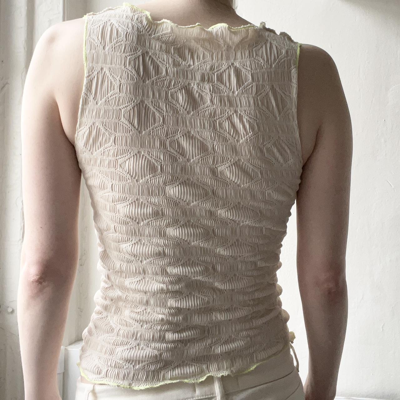 Eckhaus Latta Women's Yellow and Cream Vest (3)