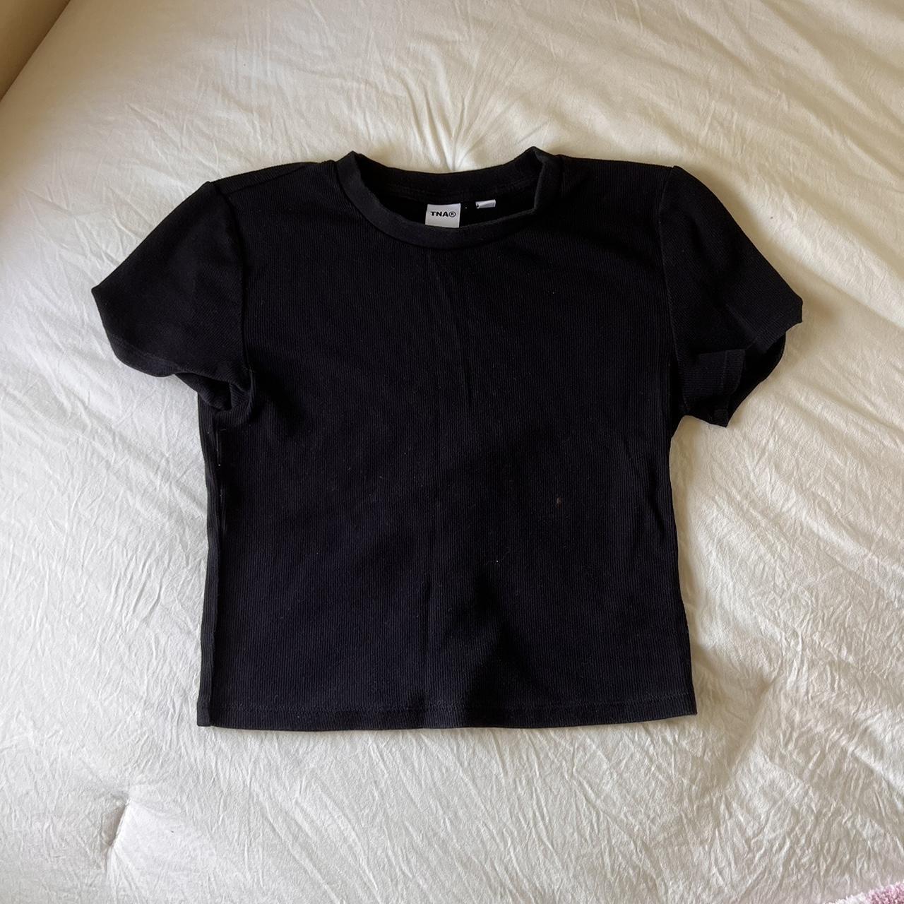 Aritzia TNA Ribbed baby tee Small stain on the... - Depop