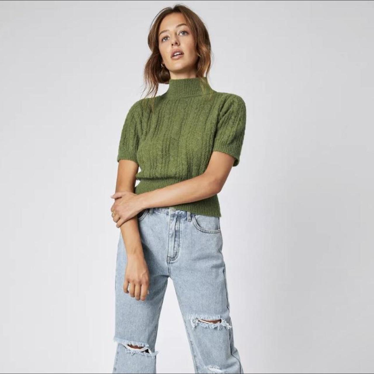 Cider Women's Green Jumper Depop