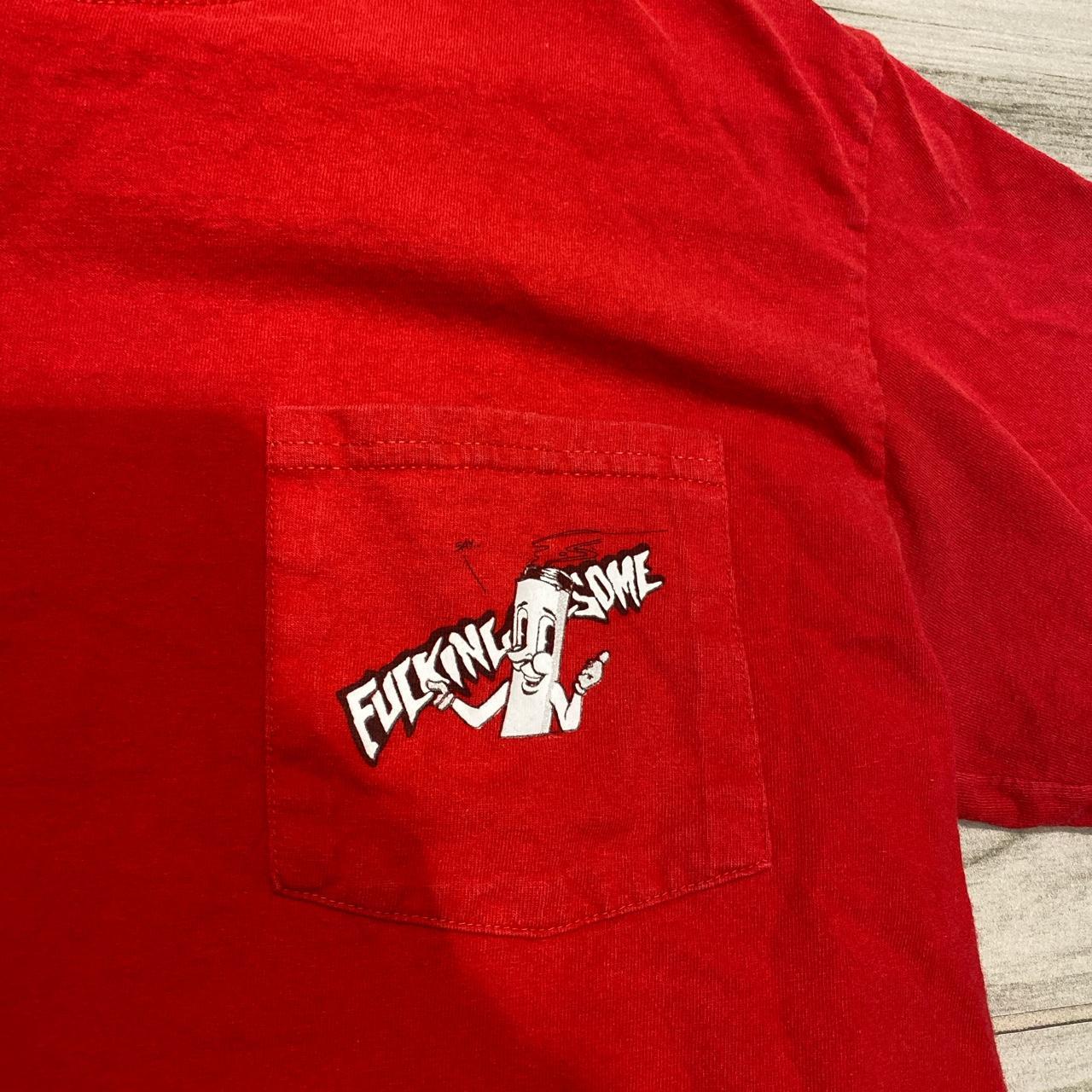 Fucking Awesome Men's Red and White T-shirt | Depop