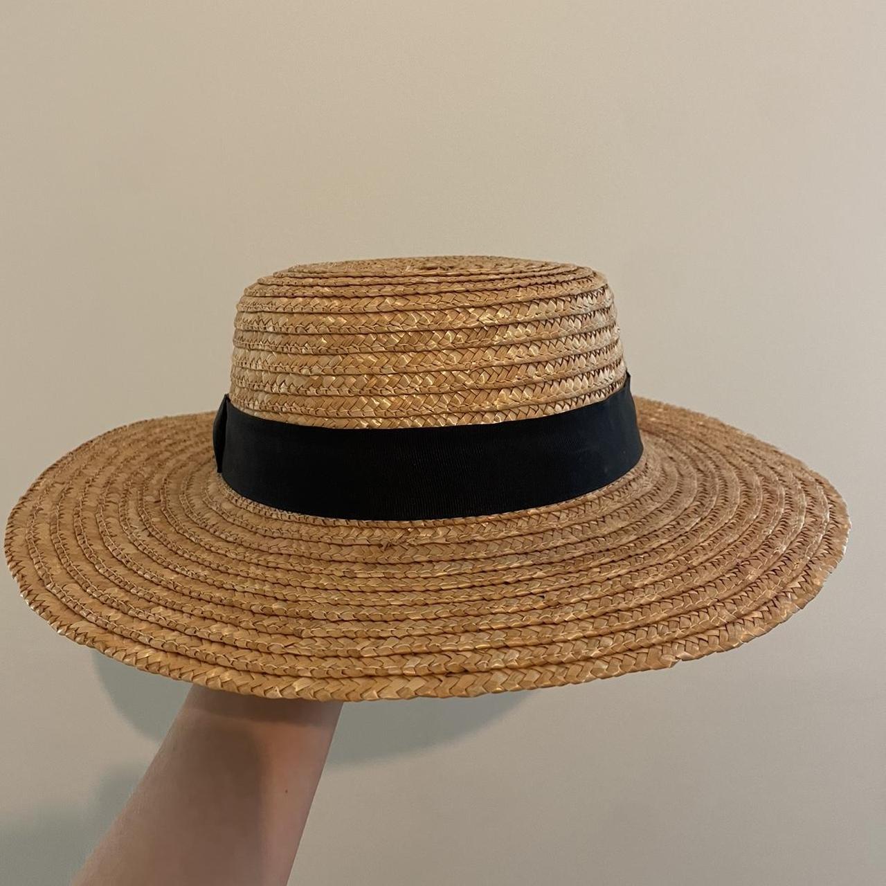 lack of colour spencer boater hat perfect condition... - Depop