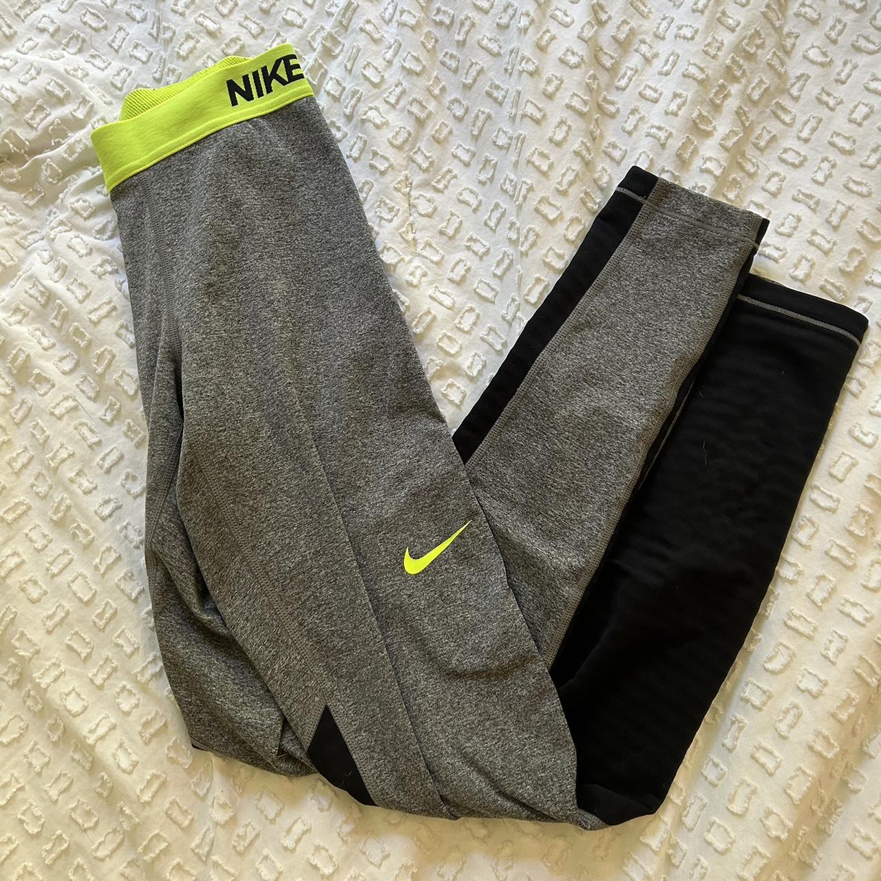 gray nike pro leggings
