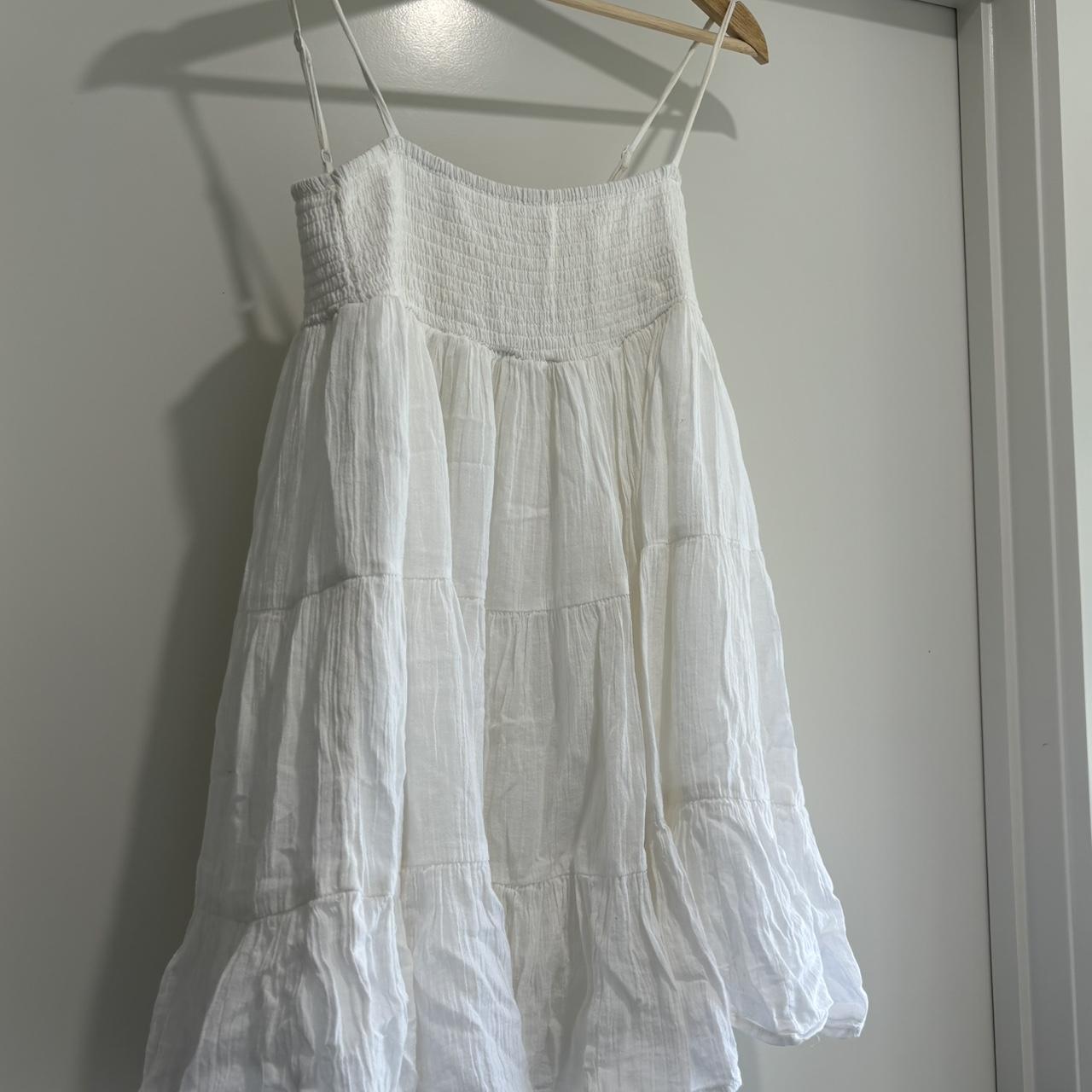 Glassons, white flowery mini dress perfect to throw... - Depop