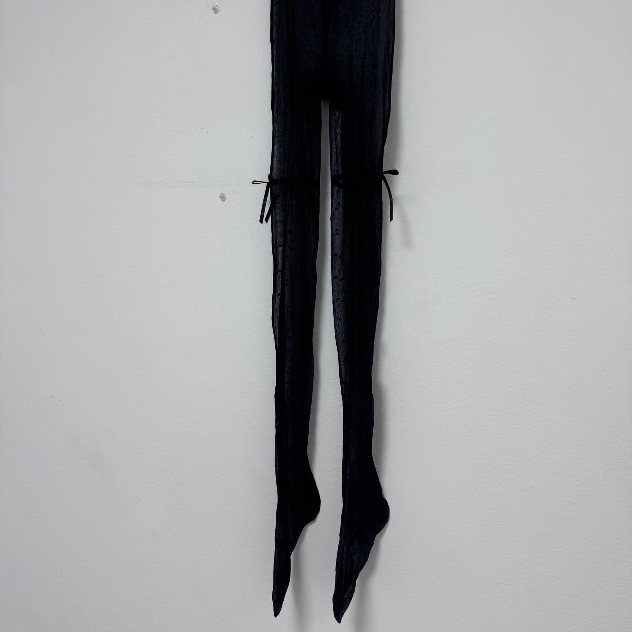 Calze Intimissimi nere con pois e fiocchi Depop