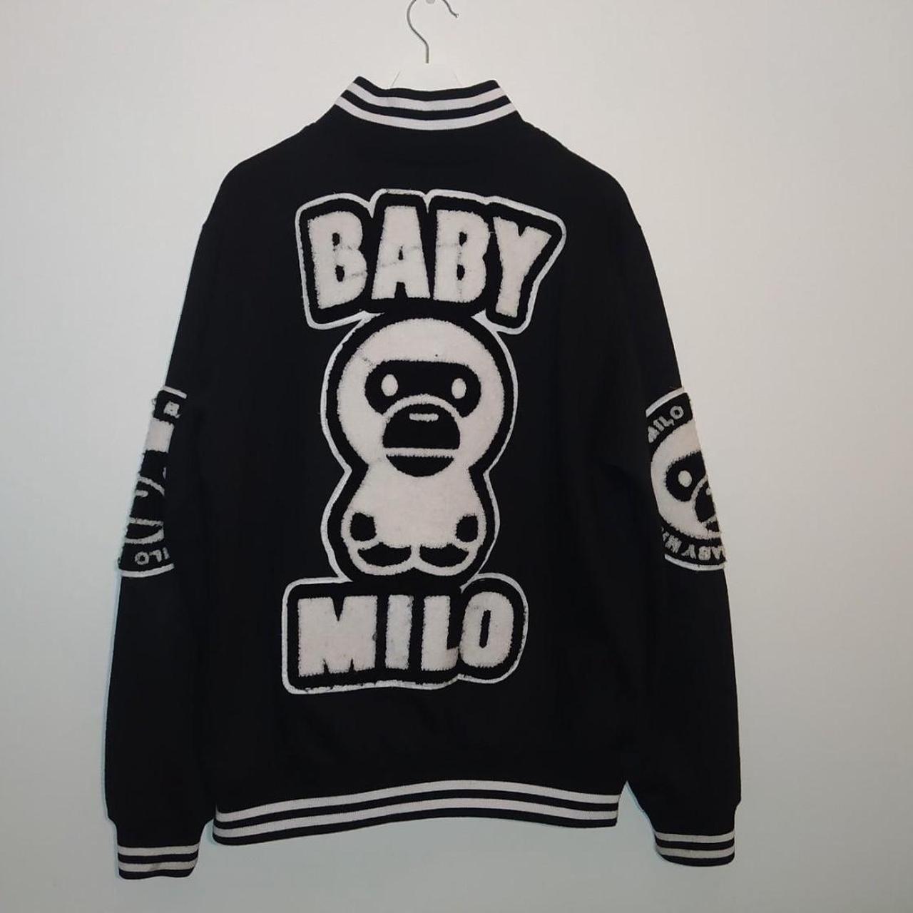 Very rare vintage BAPE Baby Milo varsity jacket in a | Depop