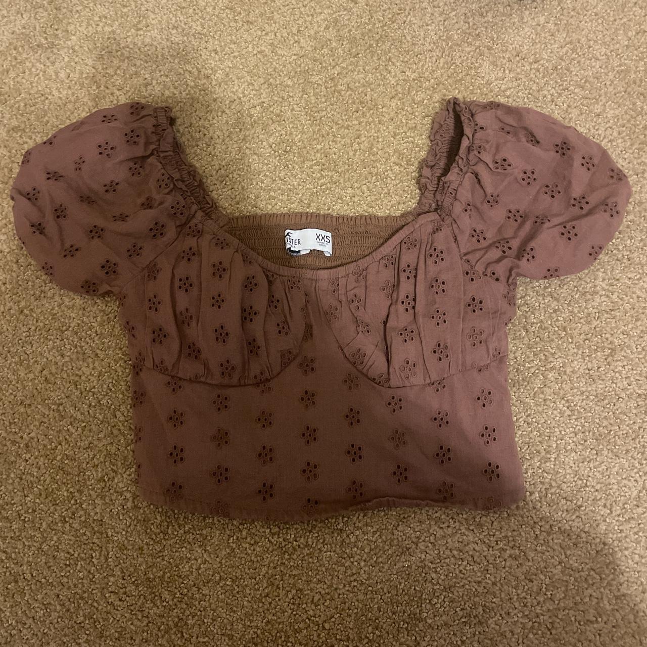 Brown Hollister top #hollister I wash and lint roll... - Depop