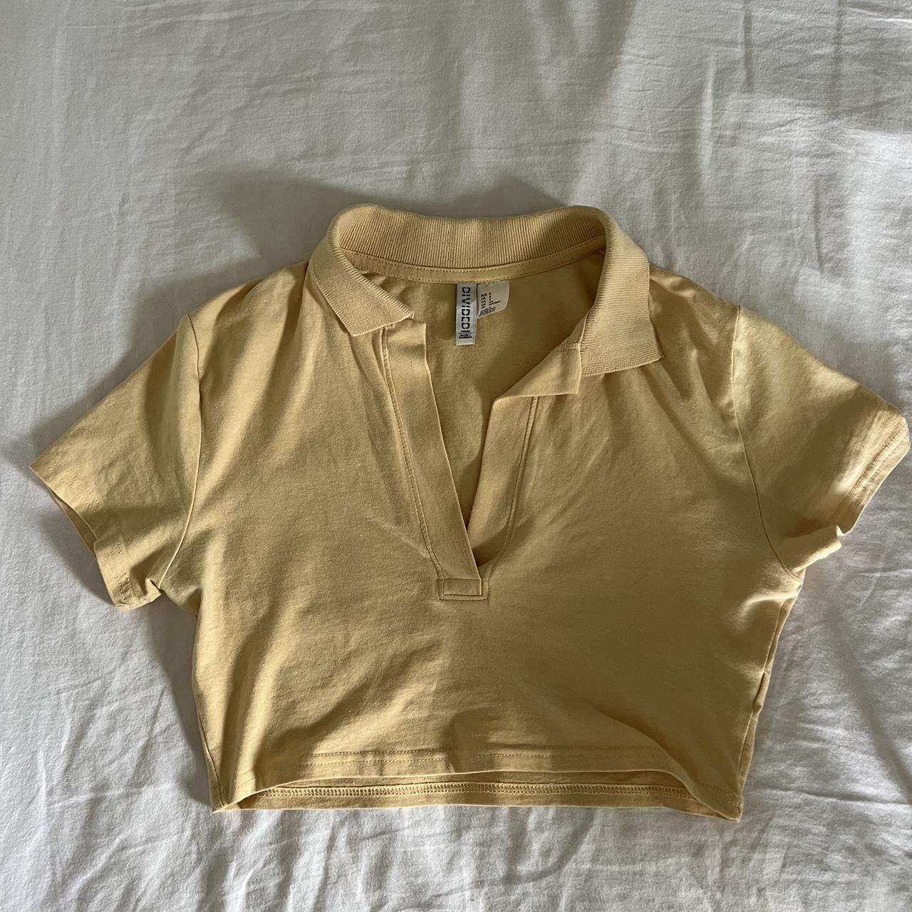 H&M Women's Yellow Shirt Depop