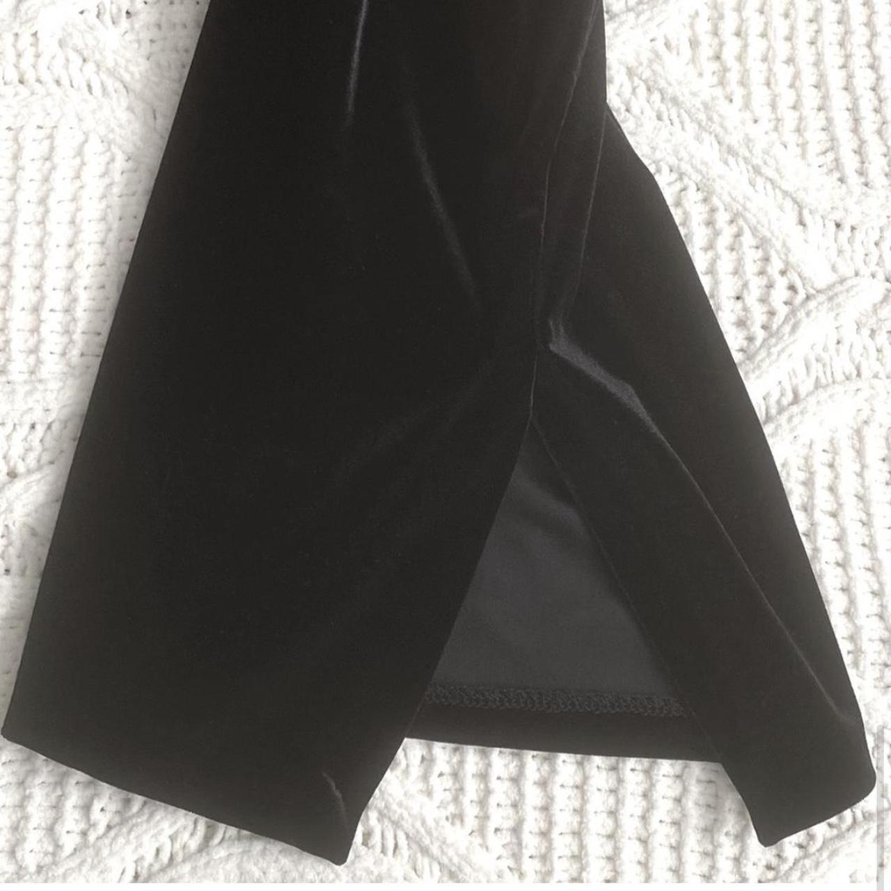 Zara Black High Waisted Flared Velvet Pants Pull On - Depop