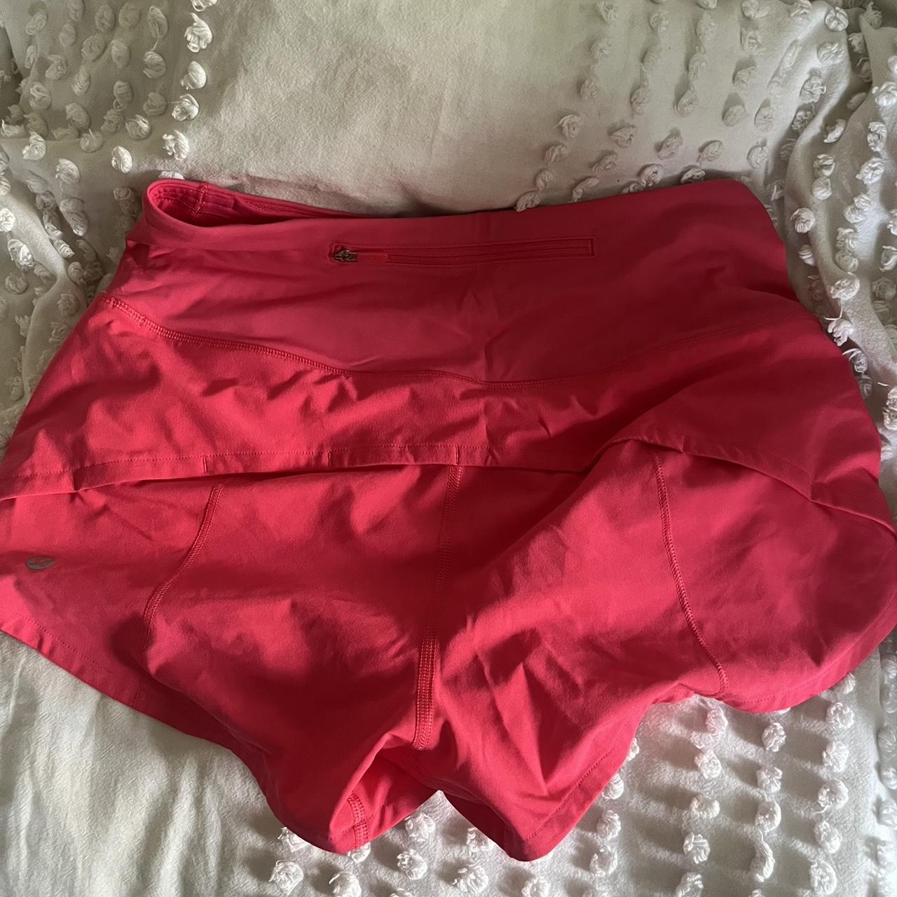 Hot pink lululemon shorts with drawstring Size 6ish - Depop