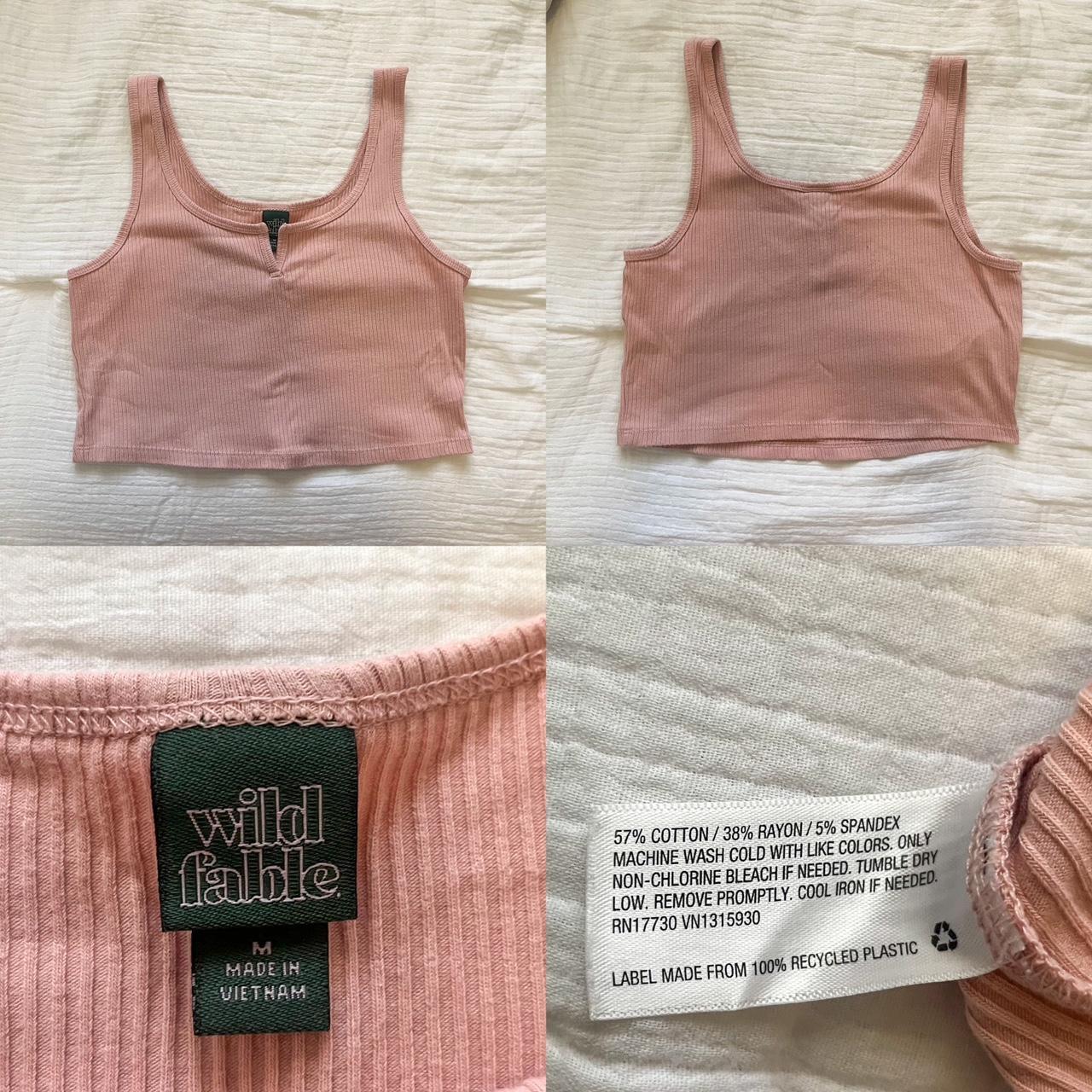 Wild Fable Women's Pink Vest | Depop