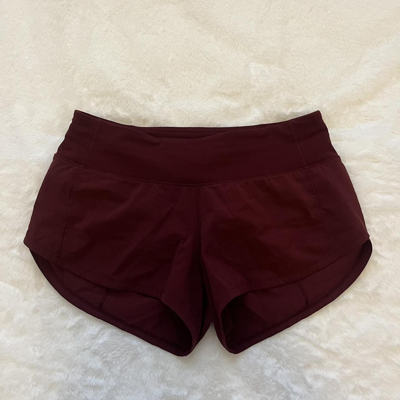 Lululeom Maroon Speed Up Shorts Super cute maroon... - Depop