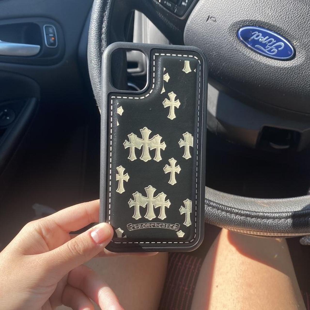 Chrome Hearts Black And White Phone Cases Depop