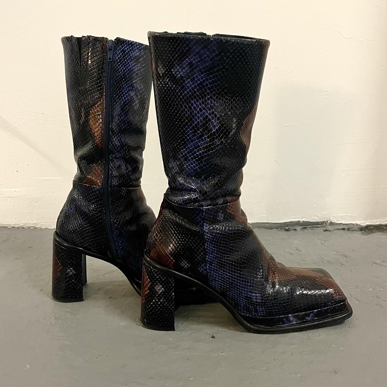 Multi colored hotsell snakeskin boots