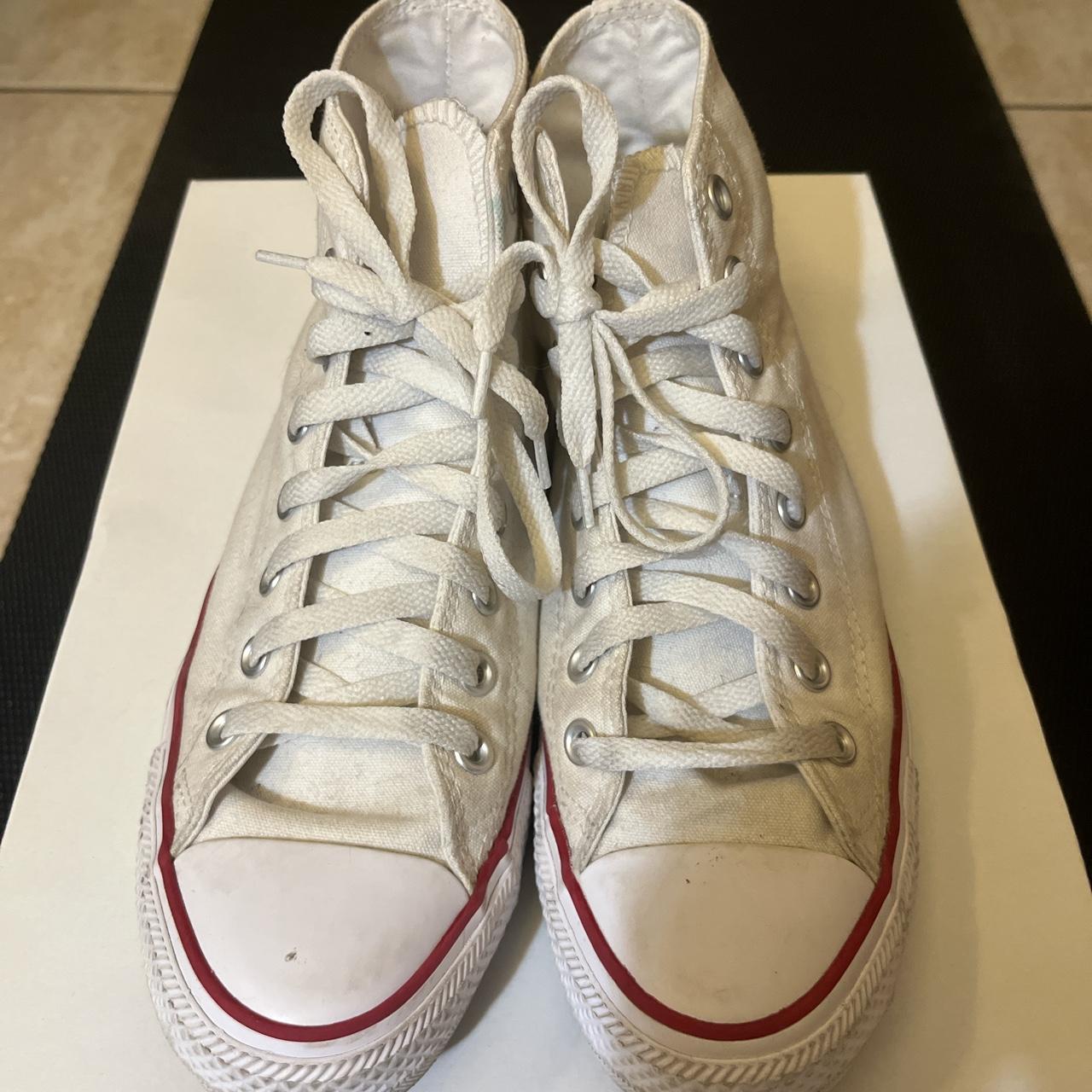 White converse shop 9.5