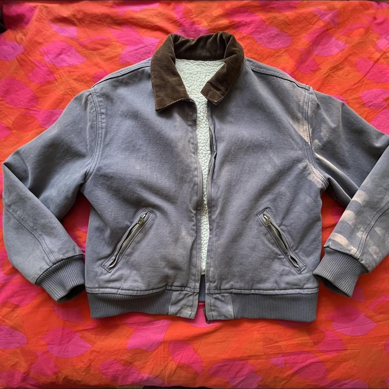 Brandy Melville Women's Blue and White Jacket Depop