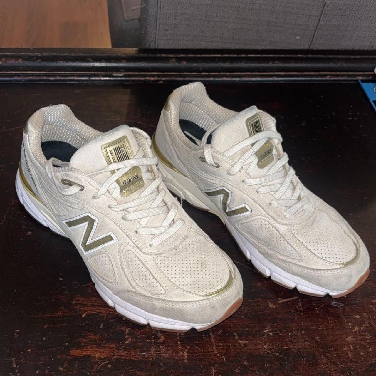 NEW BALANCE 990V4 MADE IN USA OFF WHITE GOLD Depop