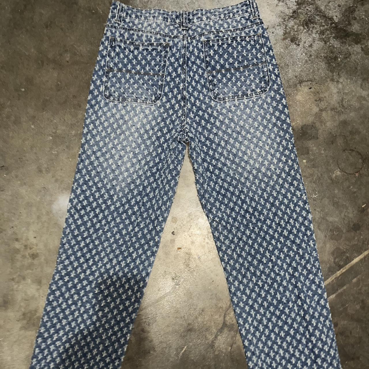 Moschino blue Denim Monogram Mid-Rise Slim Jeans