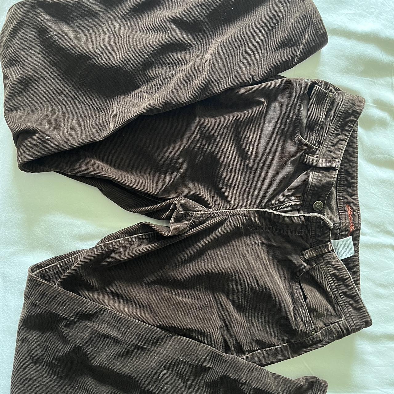 the cutest y2k eddie bauer low rise flared brown... - Depop