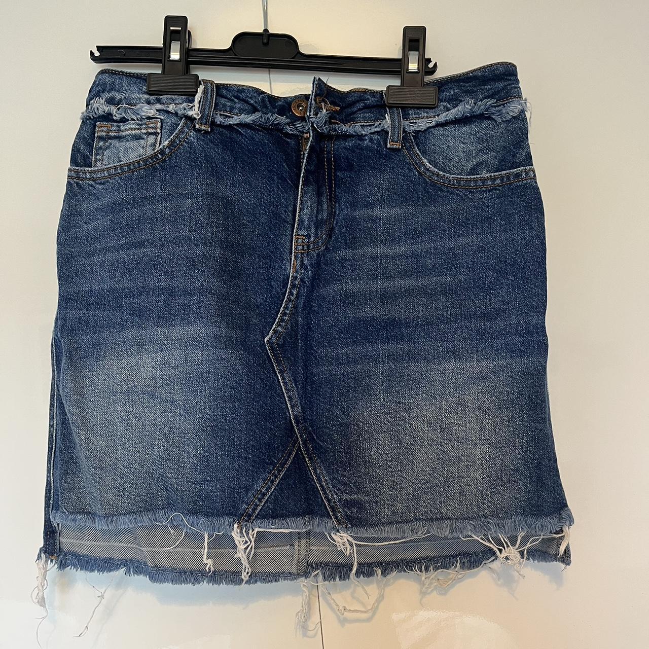 River Island Denim Mini Skirt Depop